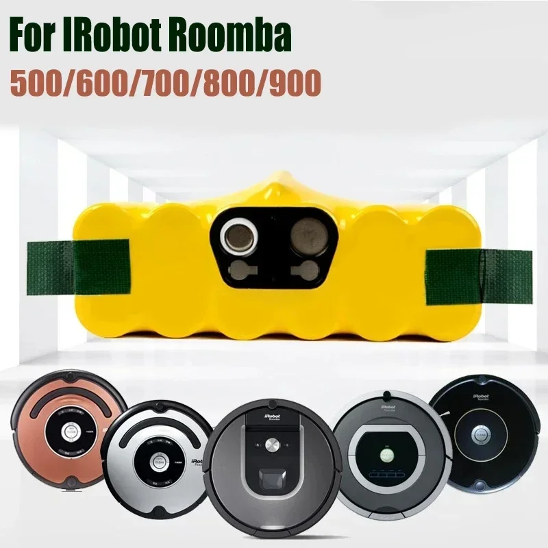 14.4V 6800mAh For iRobot Roomba Battery 500 600 700 800 900 595 620 650 780 890 Battery For Roomba Vacuum Cleaner Battery