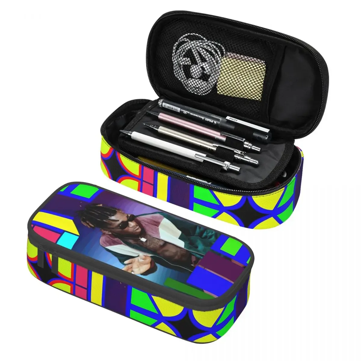 

Пользовательский пенал Burna Boy, нигерийская певица, кавайный пенал для девочек и мальчиков, большая емкость, пенал для студентов, канцелярские принадлежности