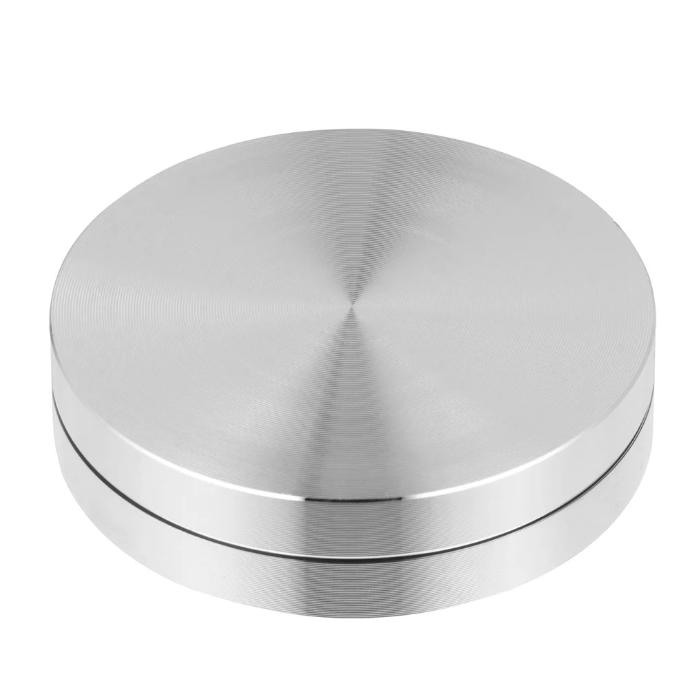 

Turntable Base Aluminum Alloy Bearing Rotating Tray Glass Plate White Serving Platters