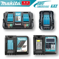 Makita-Chargeur avec batterie aste, 100% d'origine, 18V, 3A, charge rapide, BL1830, BL1830B, BL1840, BL1840, BL1850, BL1850B