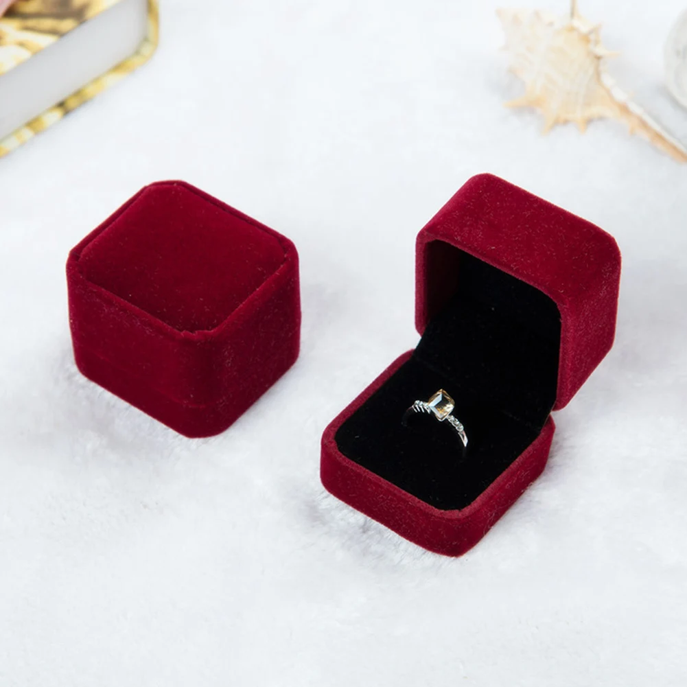 Velvet Ring Box Blue Red Black Jewelry Package Box Necklace Ring Earring Jewelry Boxes Bracelet Organizer Storage Gift Box