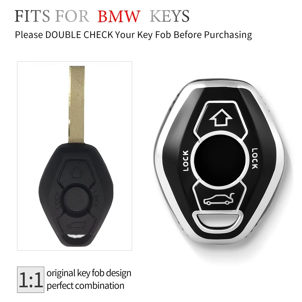 Key Fob Case for BMW Key Case Cover For BMW X3 X5 Z3 Z4 3 5 7 SERIES E38 E39 E46 E83 BMW Car Key Case Protector Accessories