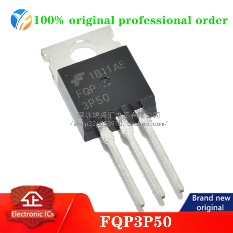 100% original FQP3P50 Trans MOSFET P-CH 500V 2.7A 3-Pin(3+Tab) TO-220 Tube