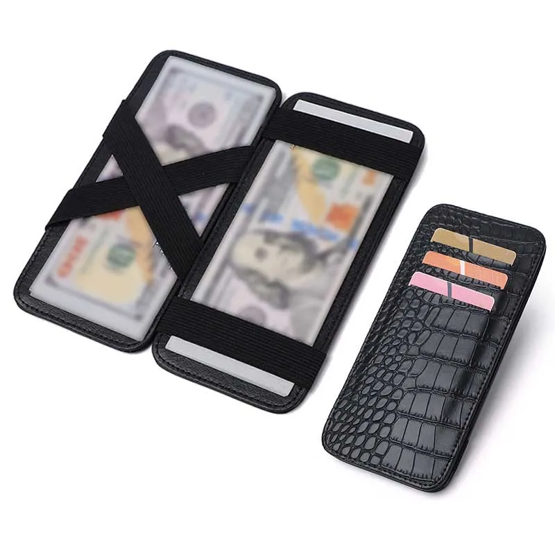 PU Wallet Organizer Id Bank Credit Card Holder Protector Case Portable Travel Men'S Long Banknote Organiser Passport Cover