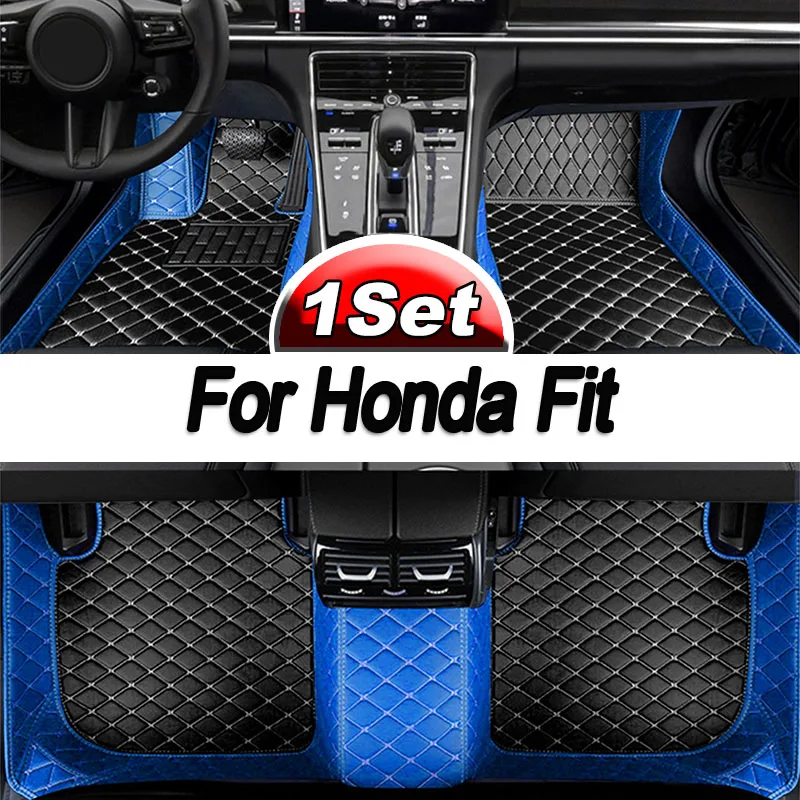 

Автомобильные коврики для Honda Fit Jazz GK3 4 5 6 7 2014 ~ 2020, коврик, роскошный кожаный коврик, интерьерные детали, автомобильные аксессуары GH7 GP5 6