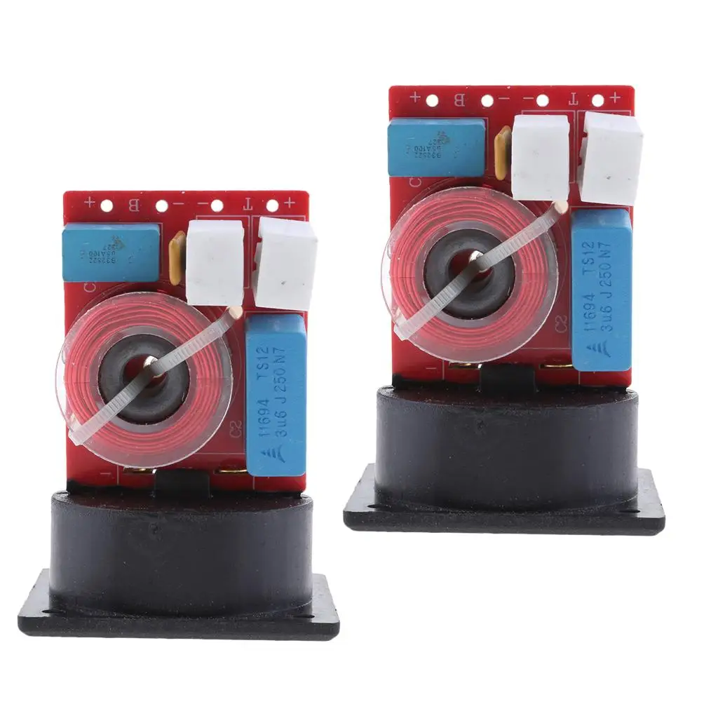 Diy Speaker Crossover Audio Frequency Divider High Power Filter for Universal Car Home Sound Enhancement