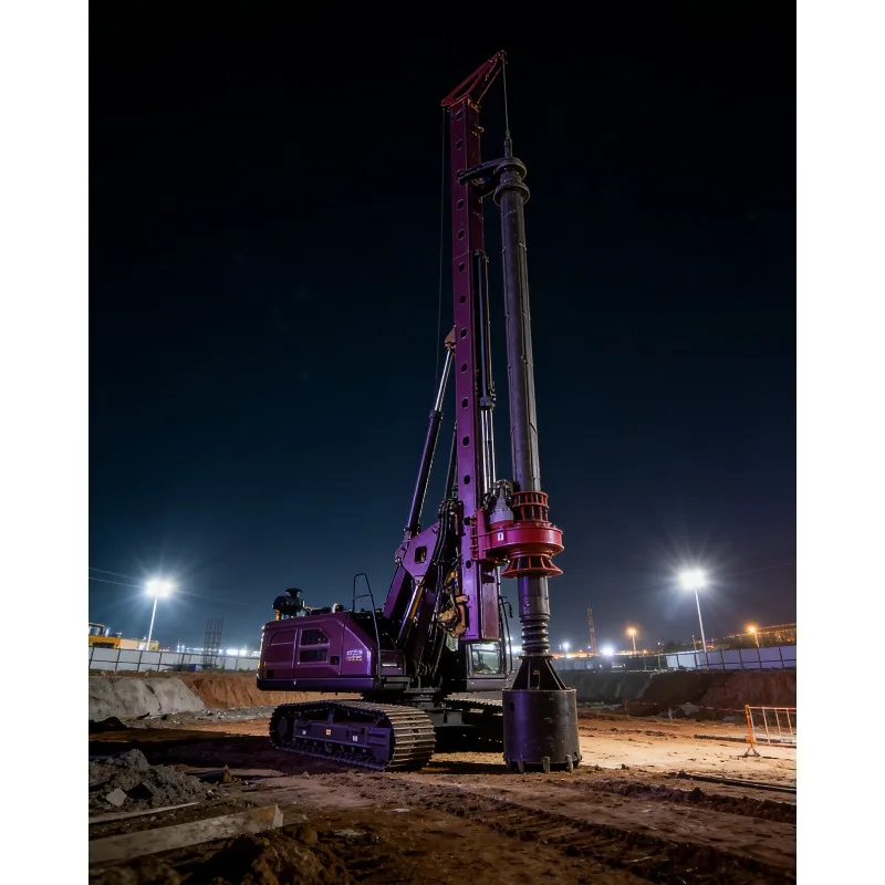 Fully Automatic Water Well Drilling Rig Crawler Track Type Rotary Piling Machine 60M Borehole Depth Hydraulic Power System
