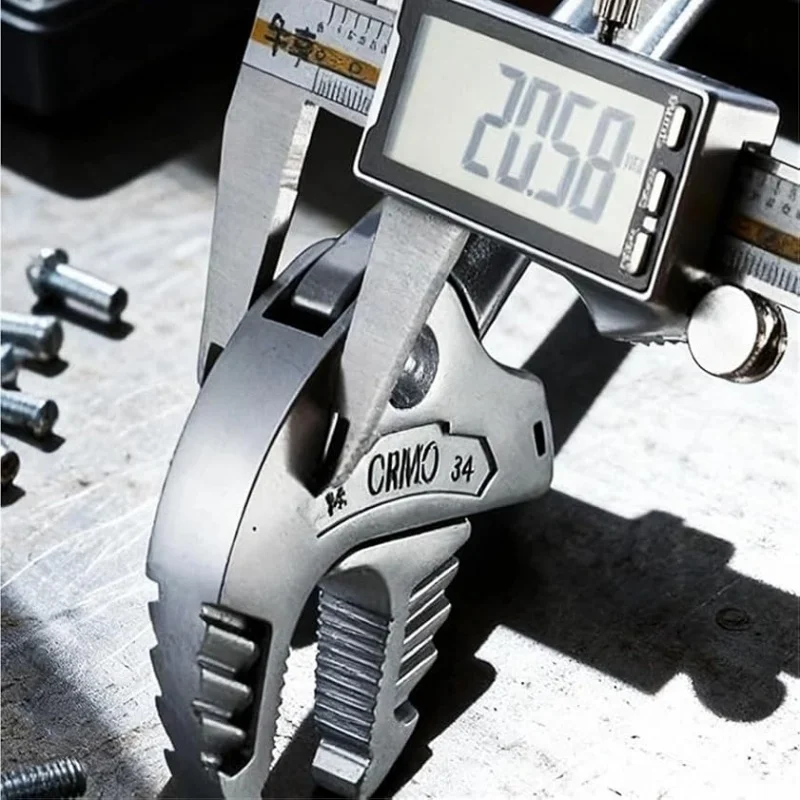 Selbstverstellbarer Schraubenschlüssel, Schneller Automatischer Ratschen-Rohrschlüssel, Mehrzweck-Maulschlüssel für Mechaniker und Heimwerker – Detail 2