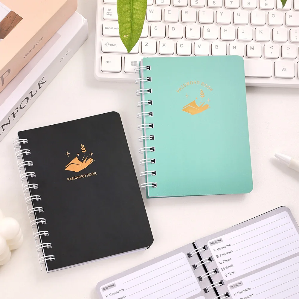 

Книга для хранения паролей из ПВХ, водонепроницаемая, на спирали, с быстрым алфавитным поиском для хранения логинов, паролей и данных для входа в компьютер.