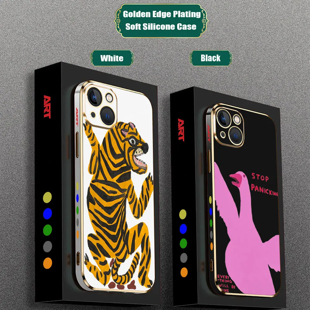 D-DavidS-S-Shrigley Visual Art Case For Redmi A1 A2 A3 7 7A 8 8A 9 9A 9C 9T 10 10C 12 12C 13 13C K20 K30 K40 K60 GAMING PRO 5G