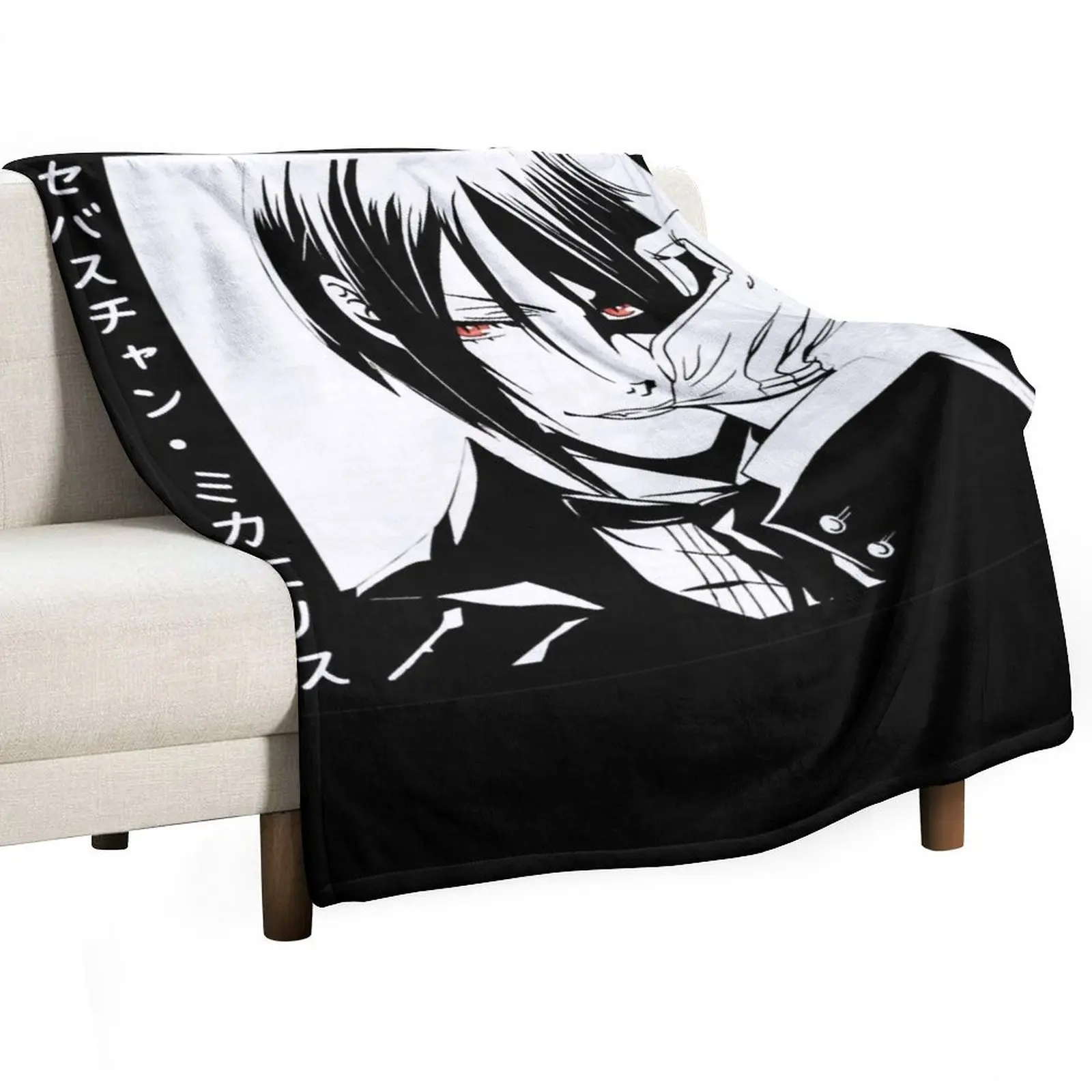 

Sebastian (Black Butler) Throw Blanket for babies Flannel Fabric Decorative Sofa Quilt Blankets