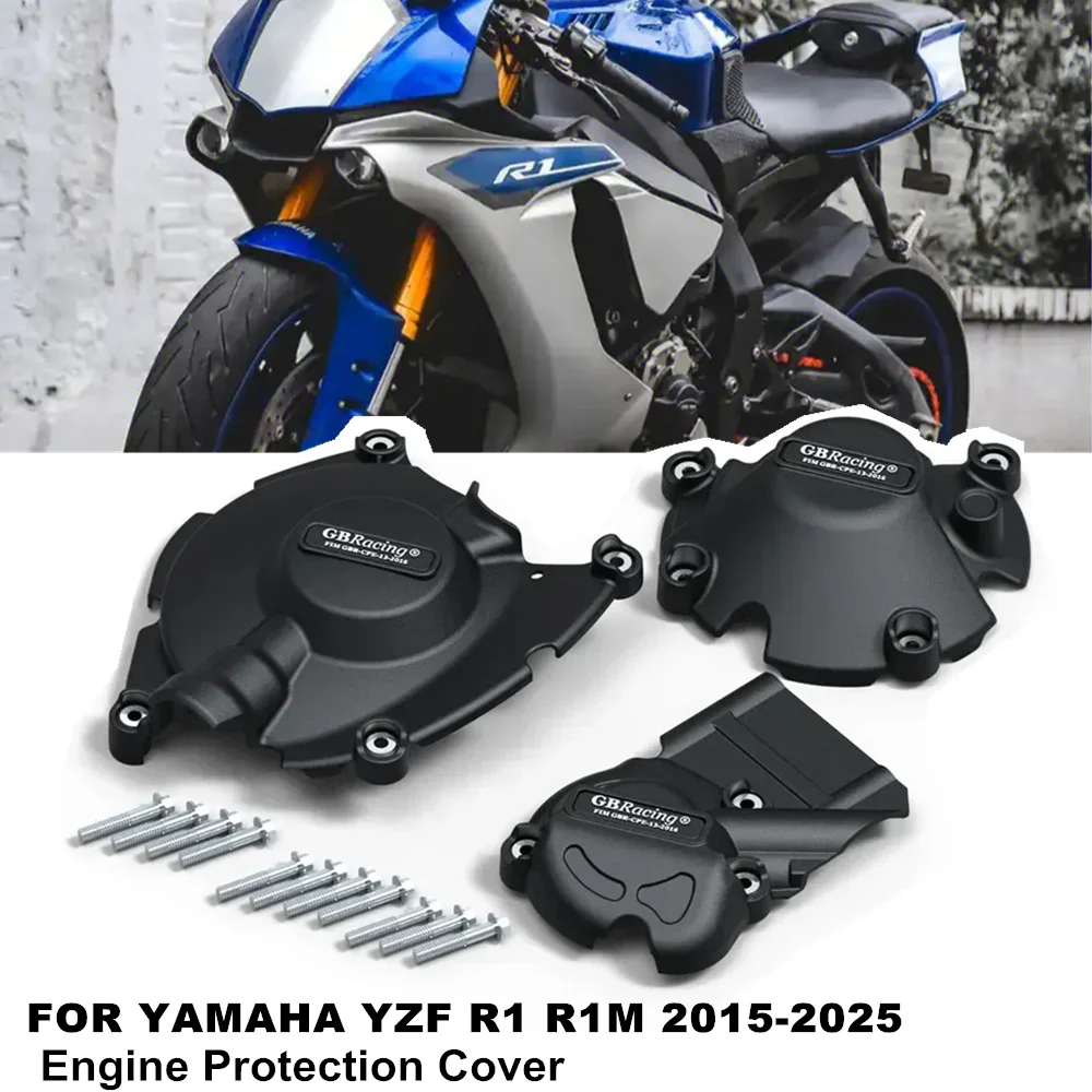

Motorcycle Engine Cover Sets Bonnet Protector Engine Cover FOR YAMAHA YZF R1 R1M 2017 2018 2019 2020 2021 2022 2023 2024 2025
