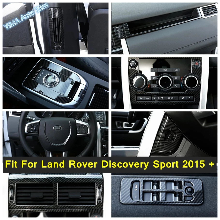 

Внутренняя отделка из углеродного волокна для Land Rover Discovery Sport 2015-2020, воздуховод/рулевое колесо/фотоотделка