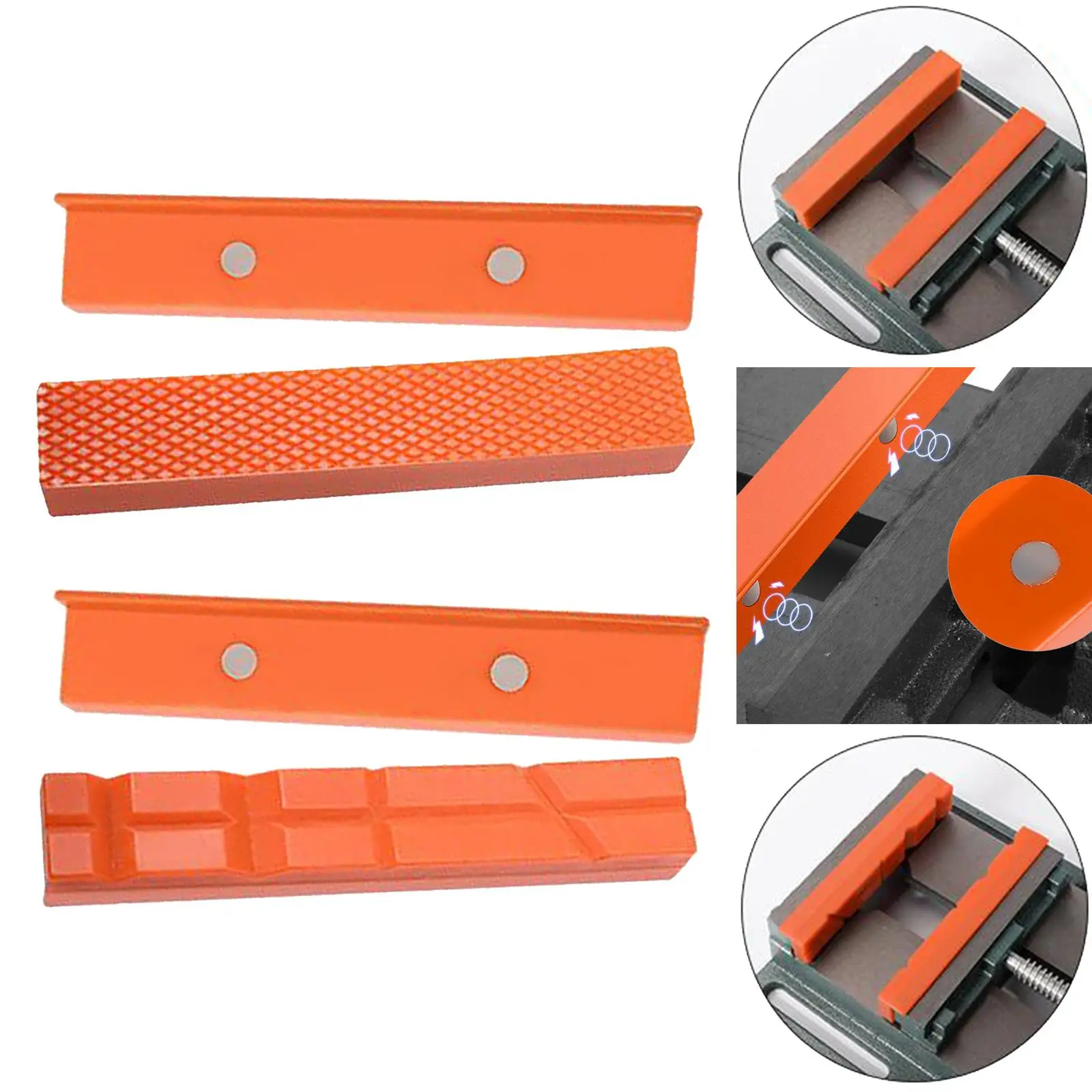 Multi-purpose Nylon Vise Jaw Covers Magnetic Holder Grips for Bench Vise Flat Nose Pliers Wood Metal Protection