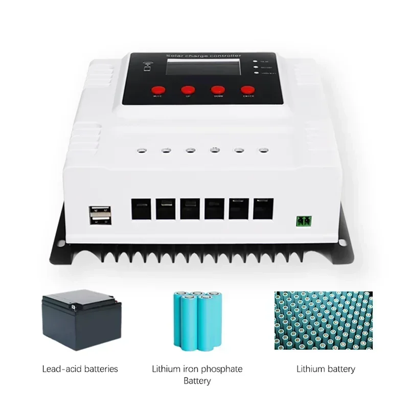 Imagem -06 - Controlador de Carga Solar Inteligente Controle Wifi App Baterias de Lítio 12v 24v 48v 10a 20a 30a 40a 50a 60a e Chumbo-ácido