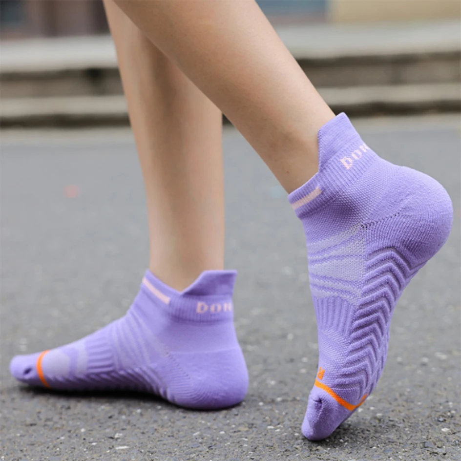 3/6 Paar Damen-Sportsocken, atmungsaktiv, zum Laufen, Sport, Kompressionssocken, weich, modisch, niedrig geschnitten, schnell trocknend, Fitness-Socken – Detail 5