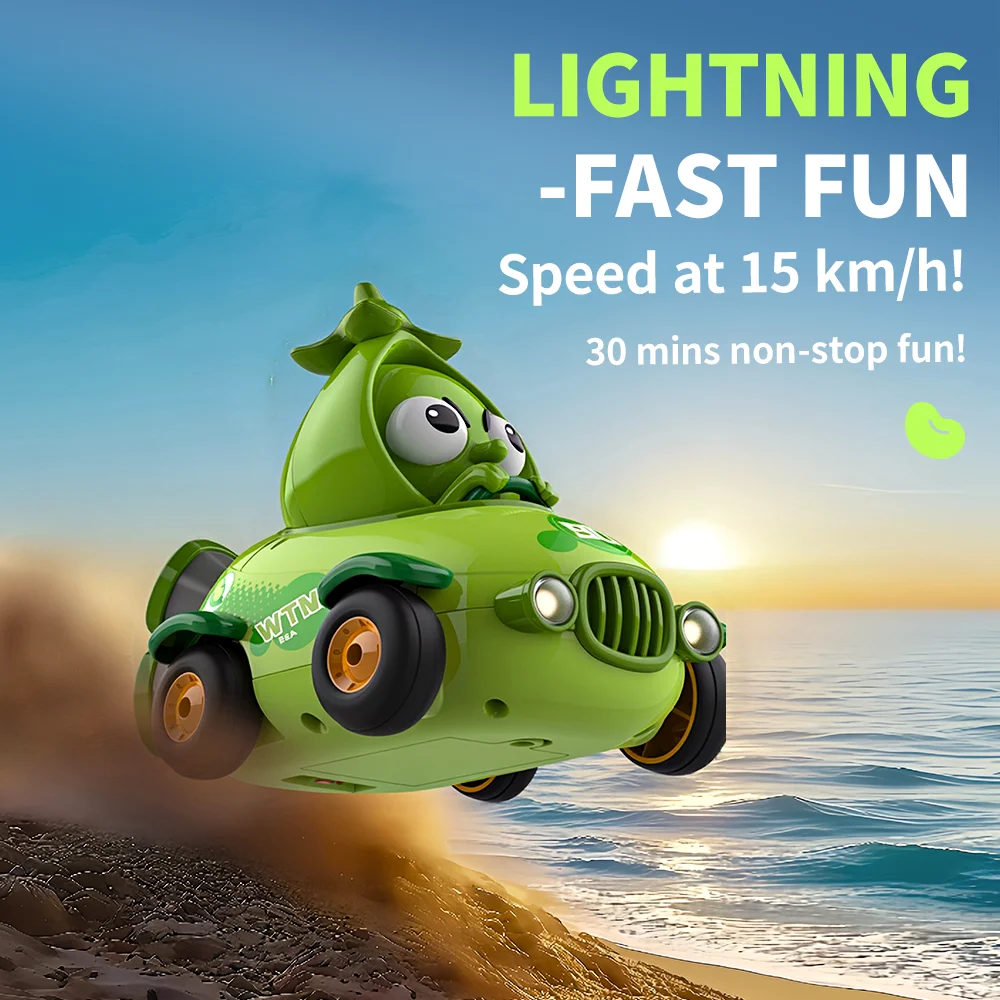 Y07 الأطفال سيارة التحكم عن بعد محاكاة الخضروات البازلاء على الطرق الوعرة مركبة مع ضوء RC سباق السيارات الاطفال عيد الميلاد اللعب
