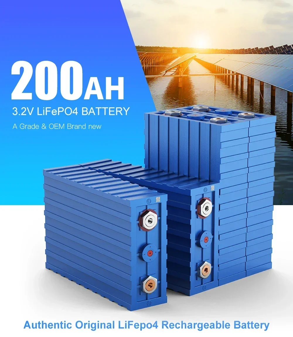 CALB Lifepo4 200ah Cells 3.2v 200ah Rechargeable Lithium Batteries Suitable for Solar Energy Storage EU FREE TAX