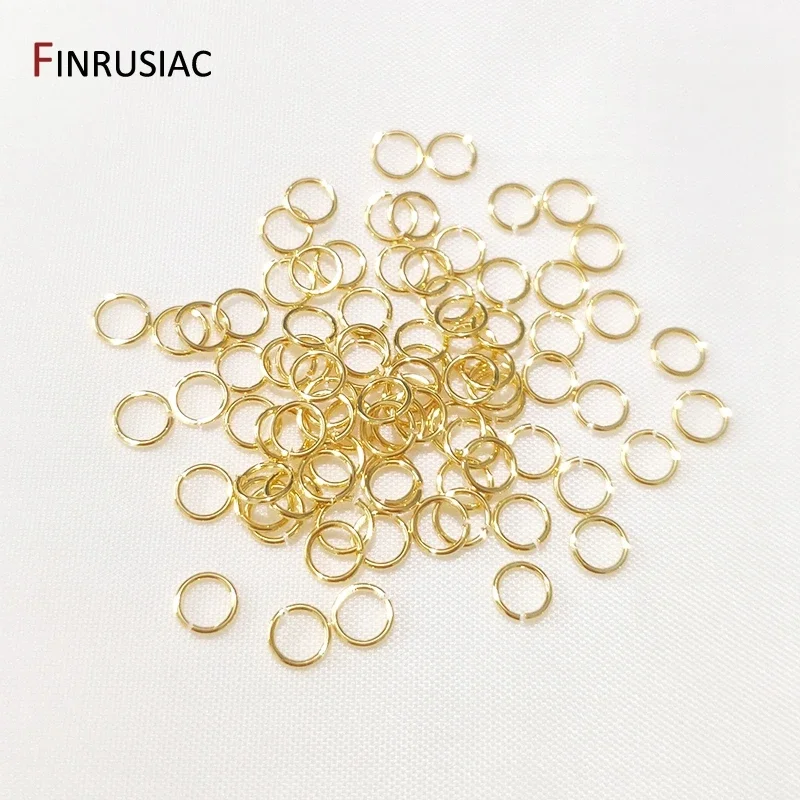 Wholesale Split Ring Connectors 18K Real Gold Plated Brass Jump Rings For DIY Jewelry Making Accessories Supplies Sale