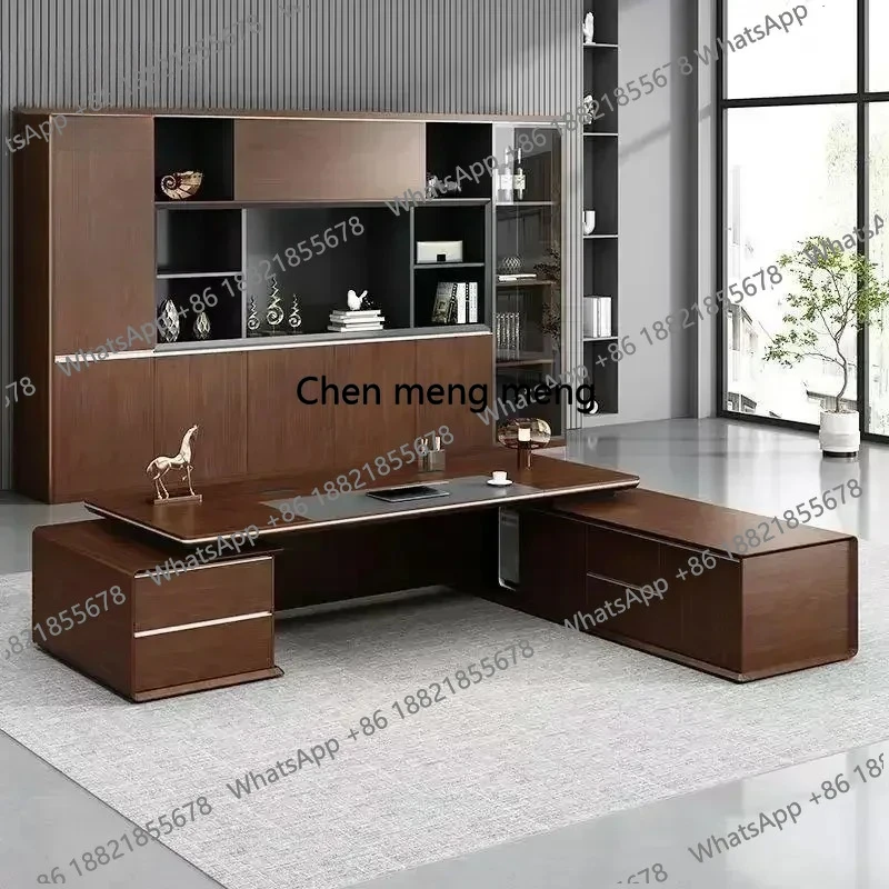 Large L Shaped OfficeTable Drawer Cabinet Asthetic Manager Office Desks Wooden Executive Escritorios De Oficina Accessories