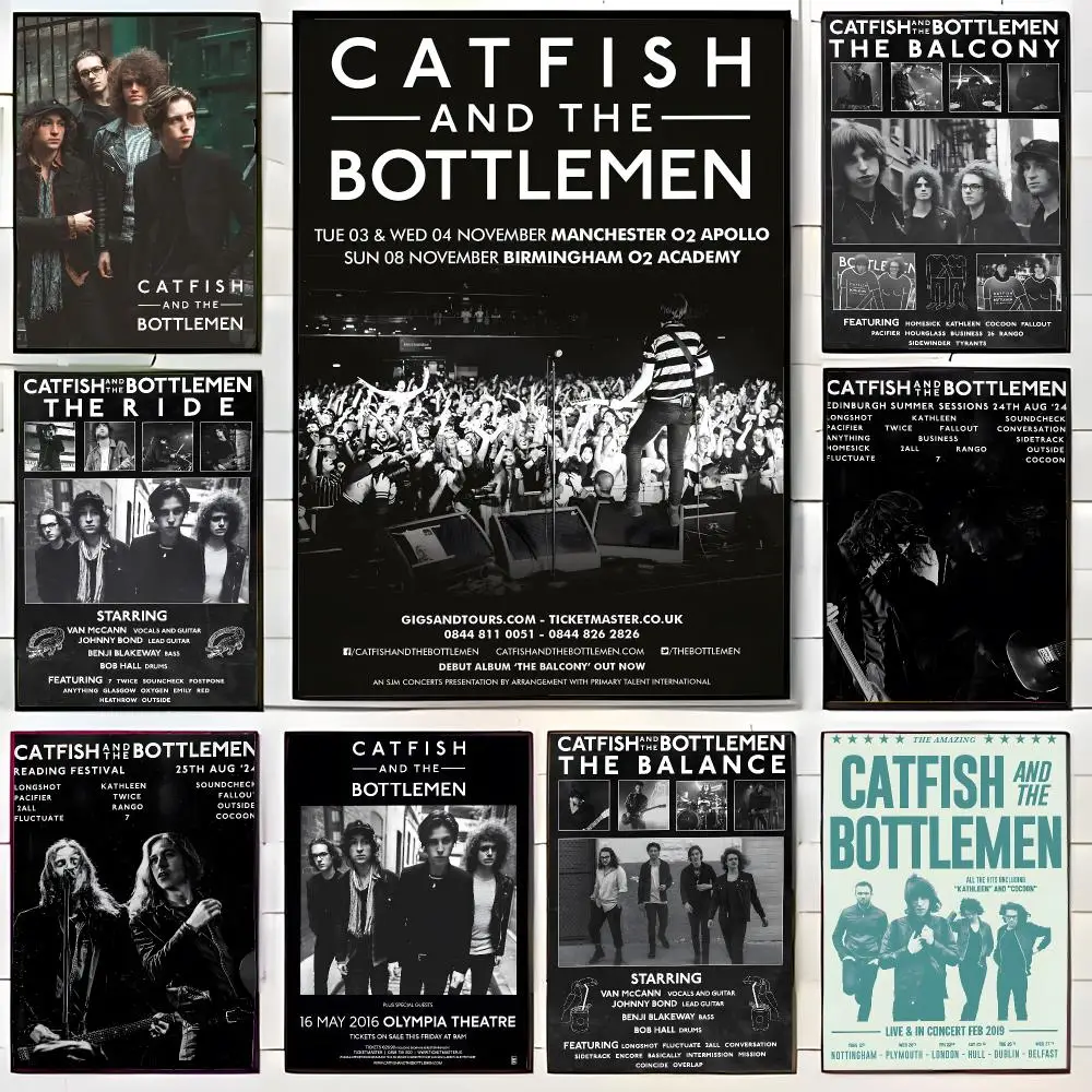 Indie-Rock-Band C-catfish and the Bottlemen Poster Wandkunst Druck Dekoratives Wandbild Heimdekoration Geschenk ohne Rahmen