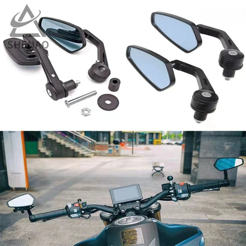 

Зеркало на руль мотоцикла, 7/8 дюйма, 22 мм, зеркало заднего вида, регулируемая линза, боковое зеркало, подходит для Ducati Honda Suzuki Kawasaki