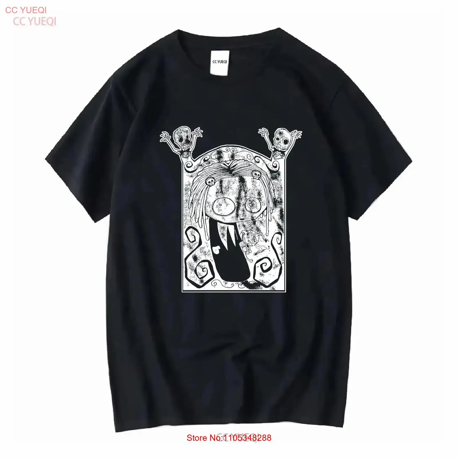 Roman Dirge Lenore Foo 2 Sided Faded Vintage 100 Cotton T Shirt S 5XL 103380 Washed Casual vintage Washed homme Versatile