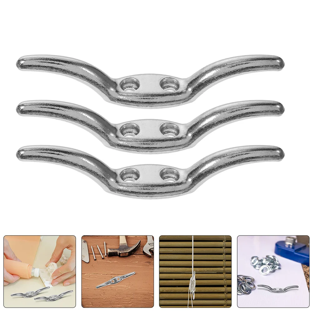 

6pcs Metal Blind Cord Hooks Stainless Steel Cleat For Window Shades Roller Blinds Vertical Curtain Rope Management Safety Clip