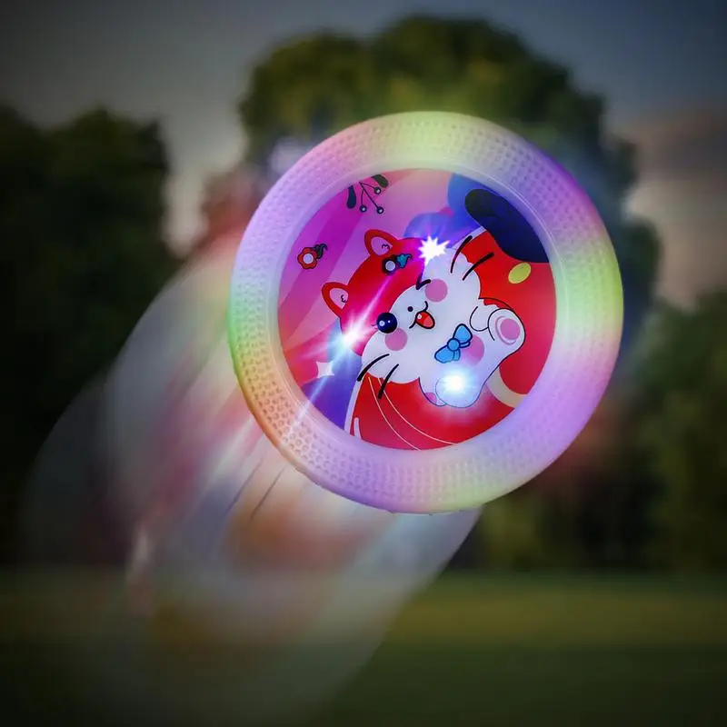 LED الطائر القرص تضيء الصحن الطائر مشرق لعبة التخييم أقراص دوارة آمنة للمسابقات فريق لعبة في الهواء الطلق