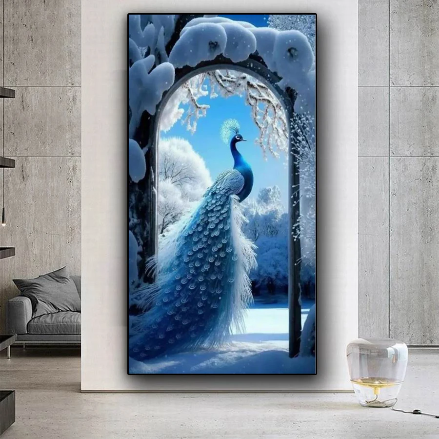 

Алмазная картина с животными павлинами, Новое поступление, большие размеры, птицы 5d, Diy ювелирные изделия, наборы для вышивки крестиком, полная мозаика, картина для вышивки