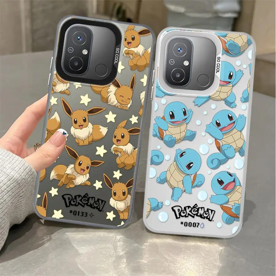 Case for Redmi Poco X3 NFC X3Pro 13 13C 5G 12 12C A1 A2 Plus A3 A3x C50 C51 C61 Back Phone Cover Cartoon Cute Eevee Shell