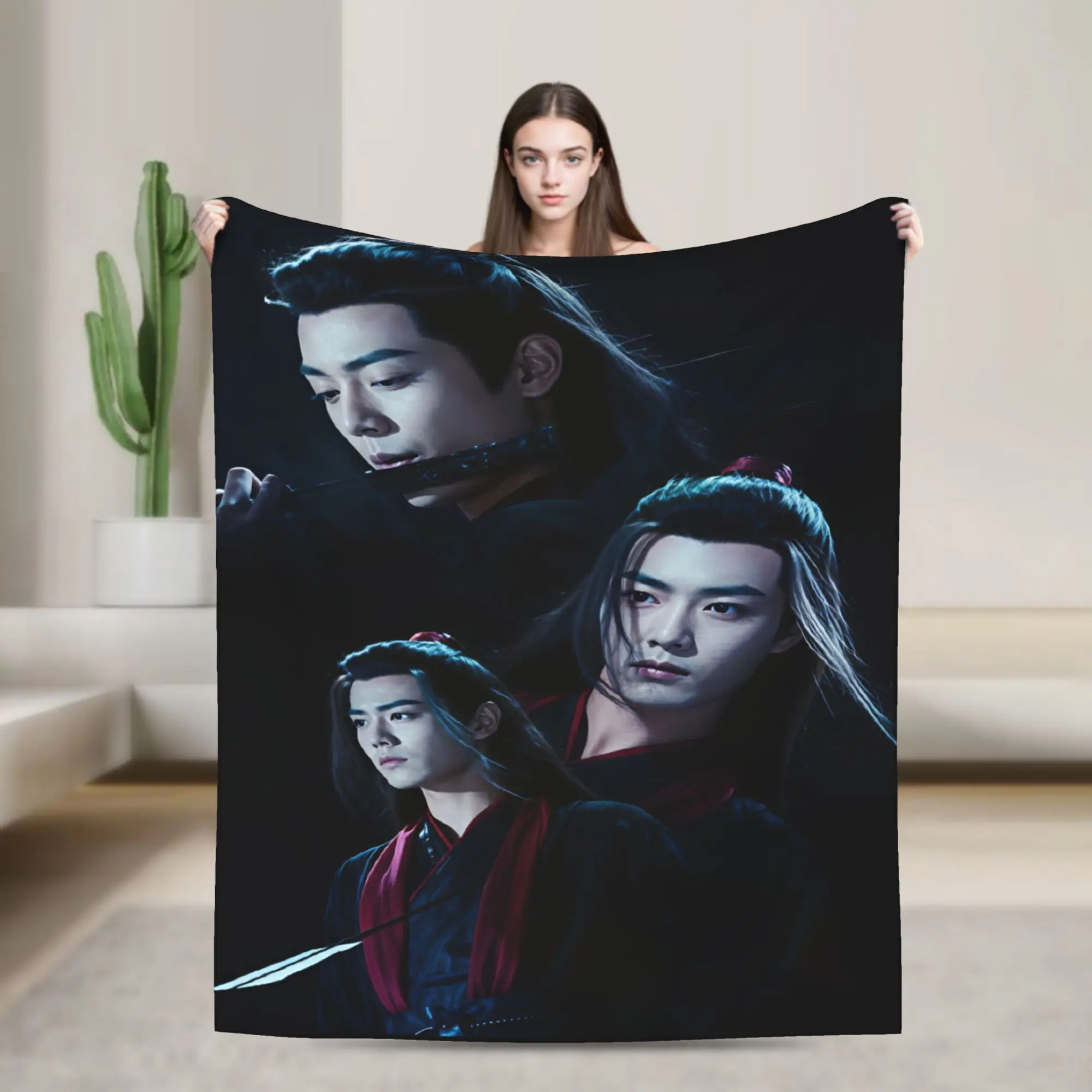 WangXian Bunny Mo Dao Zu Shi The Untamed Blanket Warm Soft Plush Bedding Throws For Chair Travel Flannel Bedspread Bed Cover