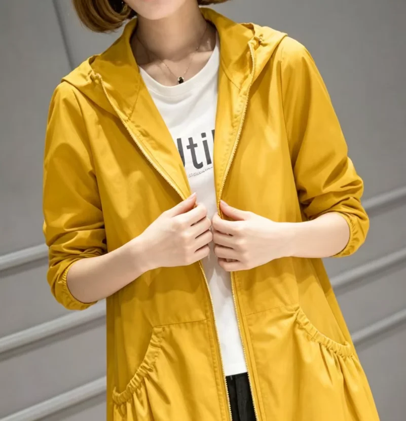 2026 春夏の女性のミッドレングスフード付きトレンチルーズ - Summer Light Clothing のレビューと価格