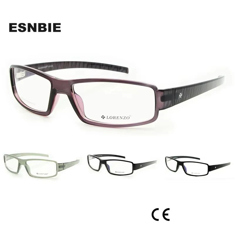 

Очки ENSBIE из нового пластика TR90 с памятью Гибкая оправа для очков для мужчин, оптические стеклянные линзы Rx по рецепту
