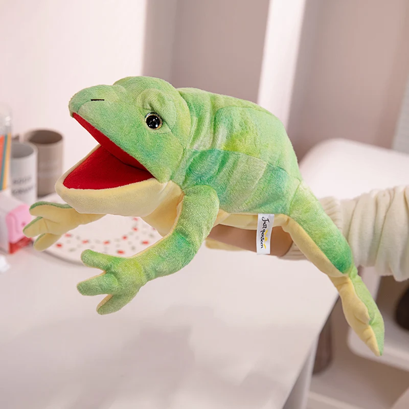 Amphibia Plüsch Handpuppe Plüsch Puppe Pädagogische Schlange Frosch Eidechse Simulator Weiche Stofftiere Anime Puppe Spiel Für Jungen Mädchen