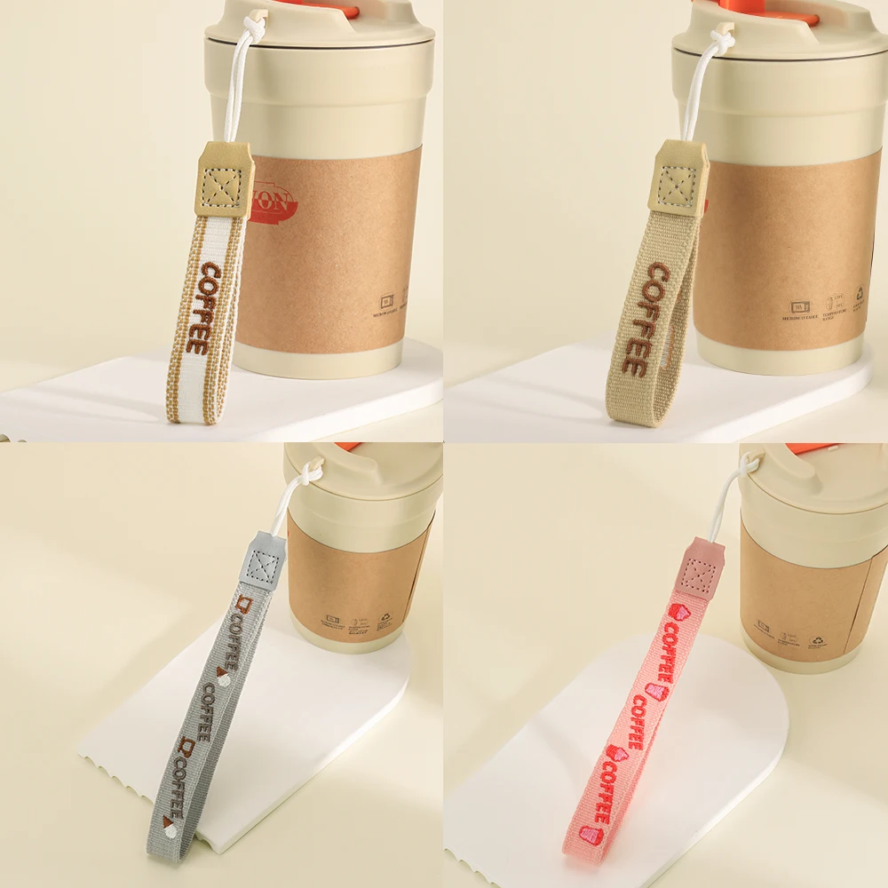 Handy Coffee Cup Strap Lightweight Wristband for Carrying Travel Cups Tumblers Portable Hand Lanyard