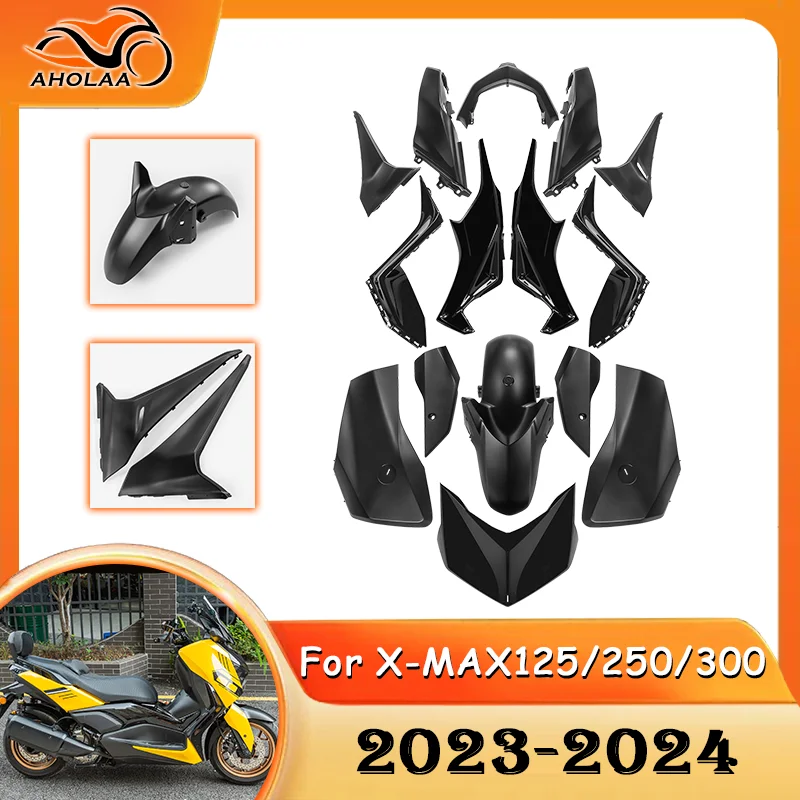 لياماها X-MAX XMAX X MAX 125 250 300 دراجة نارية الهدايا المجمعة الكاملة غطاء حقن هيكل السيارة القلنسوة لوحة ABS البلاستيك 2023-2024
