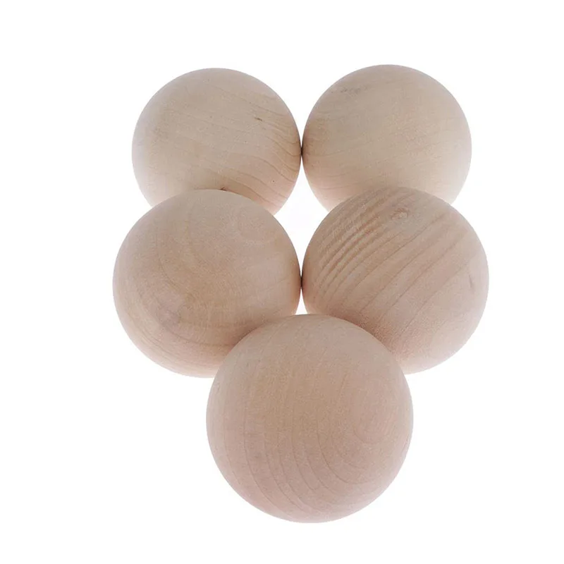 60 mm Broadleaf balls solid natural beech wooden balls Solid wood round ball curtains wooden bead decorative balls