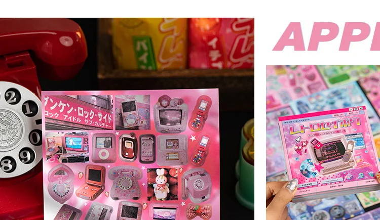 20 Blatt japanisches kreatives Stickerbuch, niedliche Dekoraufkleber im japanischen Stil, Scrapbooking, DIY-Tagebuch – Detail 7