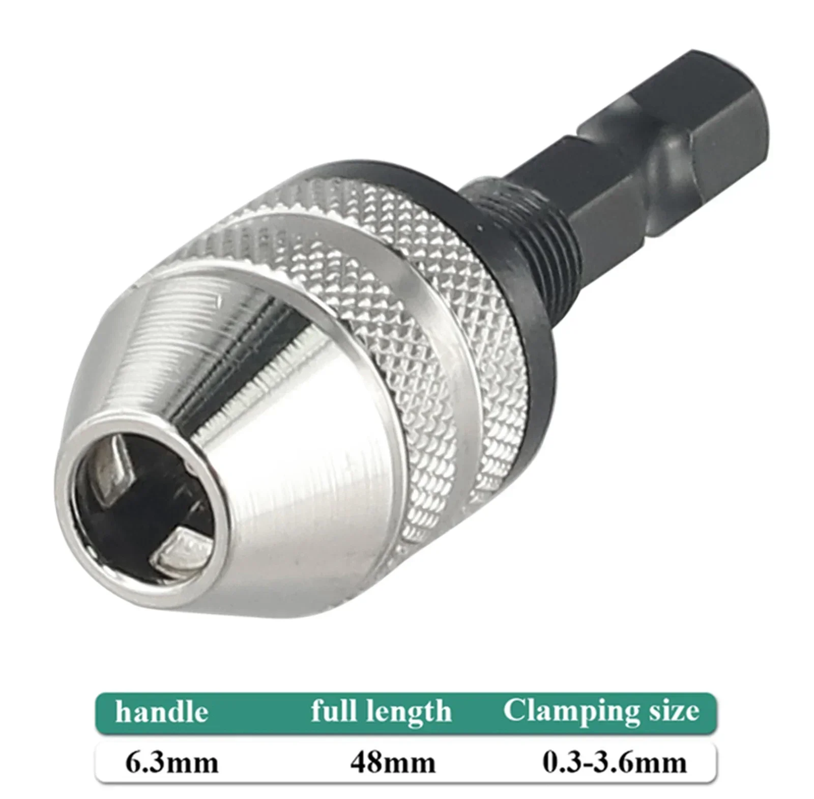 6.35mm Keyless Chuck Drill Bit Converter Adapter - Hex Shank Extension Fixture Tool For Electric Drill Quick Conversion