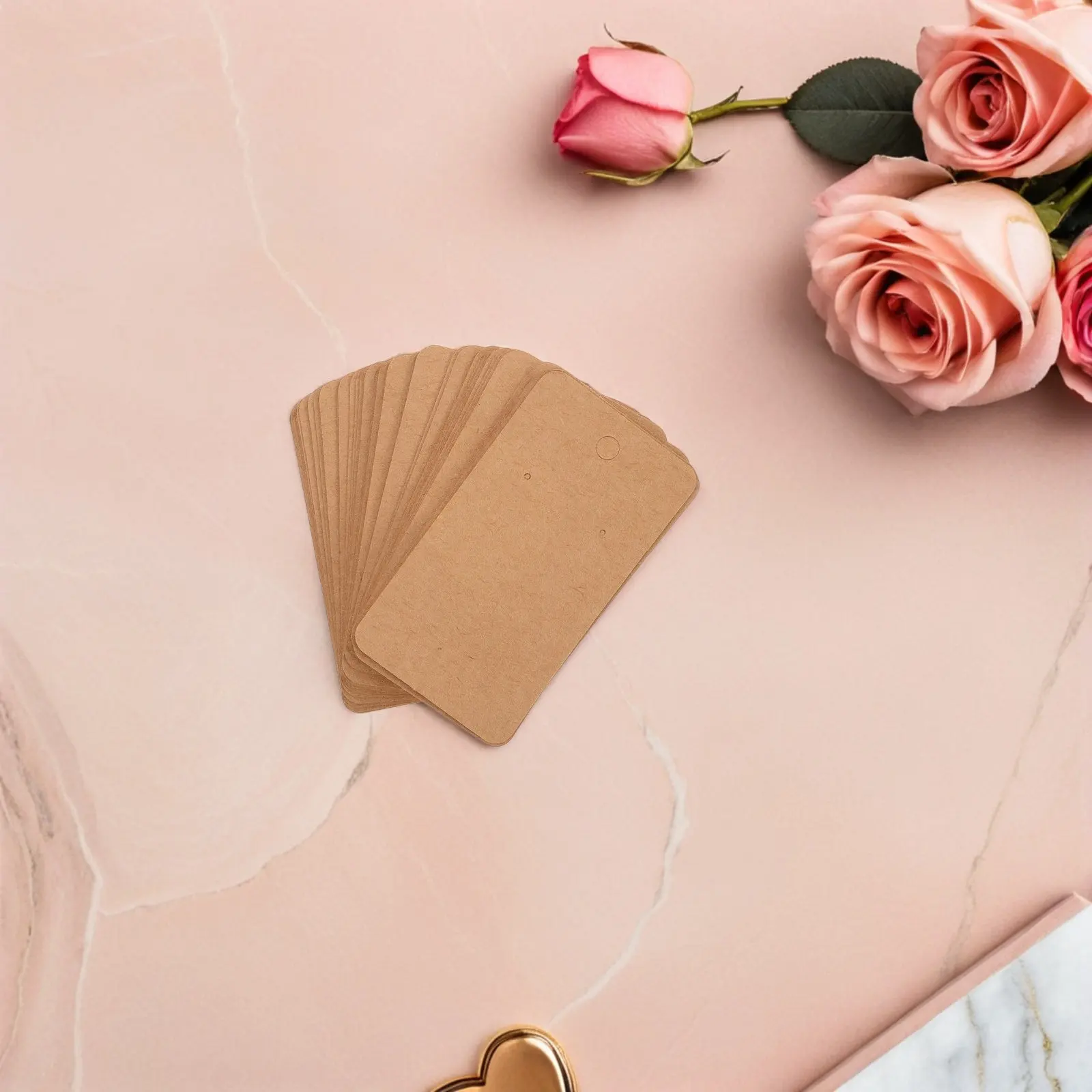 

200Sets Kraft Paper Earring Packaging Supplies Blank 5x9cm Display Cards Prepunched Holes Jewelry Holder for Retail DIY Crafts