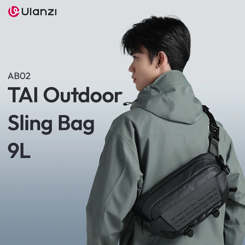 Ulanzi AB02 TAI Outdoor Sling Bag 9L Travel Street Photography Daily Commute Bag DIY Customize Large Capacity Camera Casual Bag