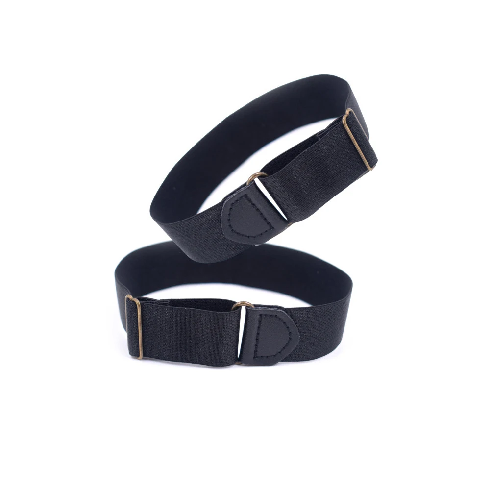 1Set Unisex Shirt Stay Belt Crinkle-Resistant Anti-Slip Adjustable Length Strong Clip Force Shirt Lock Belt Office Formal
