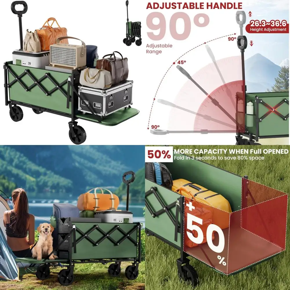 

портативная складная универсальная тележка с задней дверью, вмещает 350 фунтов.