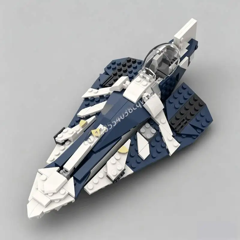 261 PCS Galactic Space Interceptor MOC Interstellar Battle Model Custom Puzzle Diy Assembly Building Blocks Toy Gift Collection