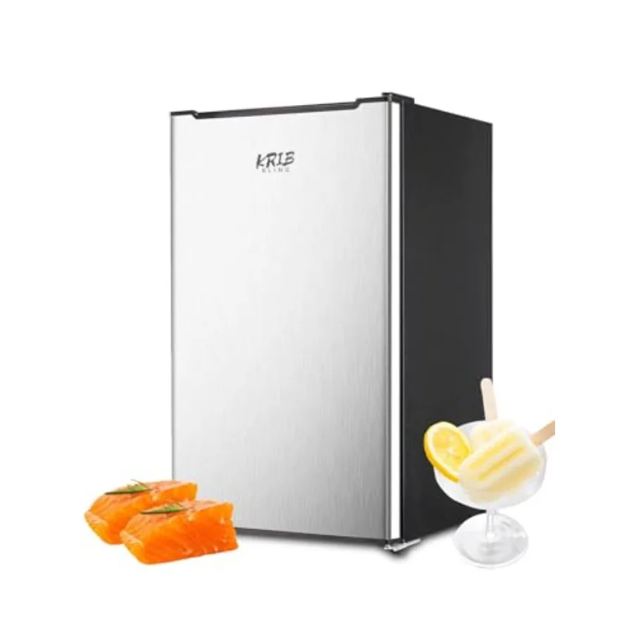 

Компактная вертикальная морозильная камера 3,2 куб. фута со съемными полками для спальни, офиса, кухни, квартиры, общежития, энергоэффективная однодверная камера