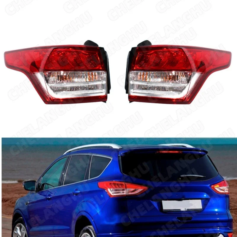 

1Pair Outer Taillights For Ford Kuga 2013 2014 2015 2016 European Version DV45-13405-AA DV45-13404-AF LED Tail Rear Lamp