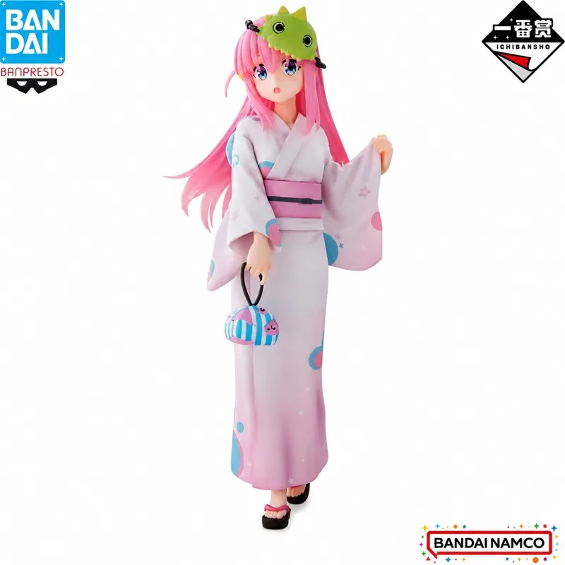 En stock, figura de acción original de Bandai Ichiban Kuji Bocchi The Rock Hitori Gotoh, modelo de muñeca, nueva en caja, personajes de anime