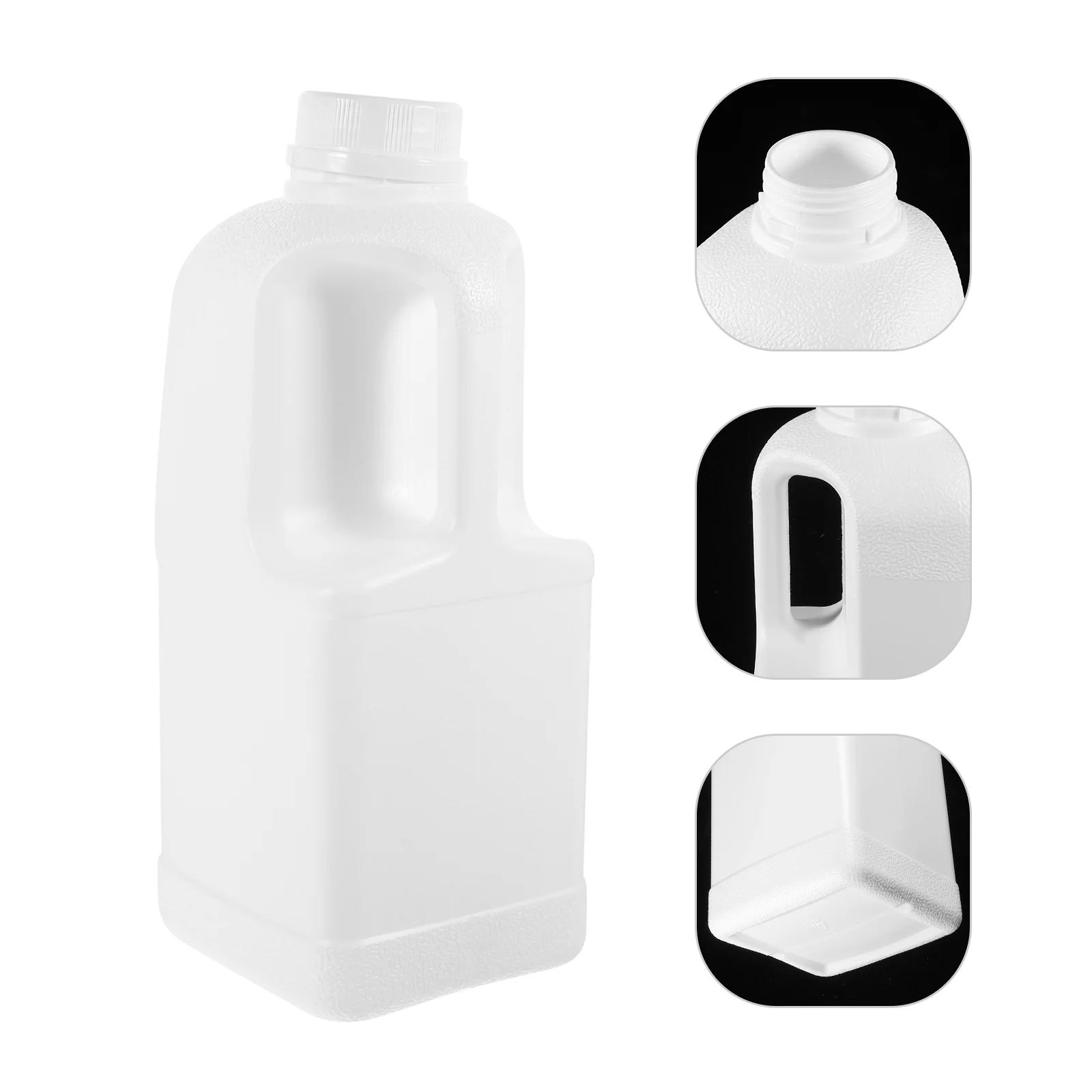 3 Pcs 2l Food Plastic Bucket Jugs for Drinks Reusable Storage with Ergonomic Handle Water Kettle Barrel Gallon Hdpe Milk Bottle