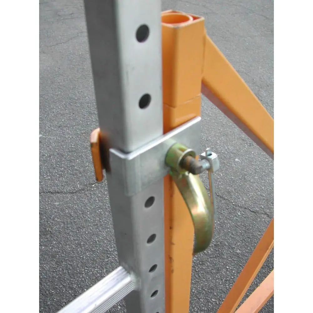 18 Patas Ajustables con Escalón Plegable Estilo Baker de Múltiples Posiciones y 5 Ruedas